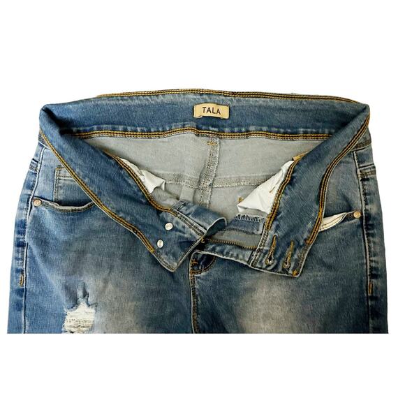 TALA Medium Wash Distressed Skinny Ankle Jeans Womens Size 4 - Picture 3 of 8